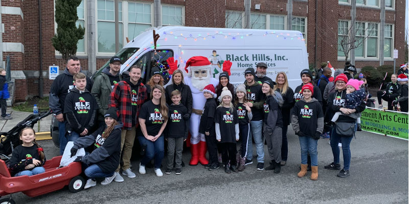 A custom mascot posing for photos