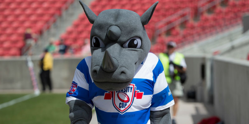 Rhino mascot for United World Sports