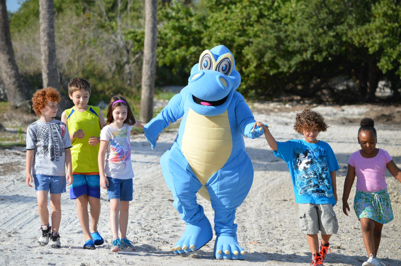 City of Tampa mascot performing in the sun