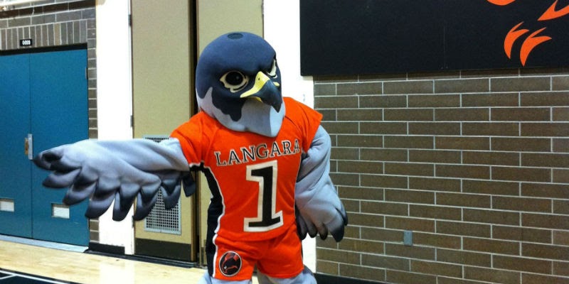 A brand eagle mascot