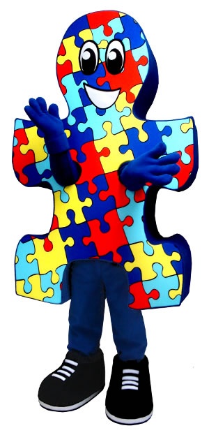 BAM Mascot Designed This Puzzle Piece Costume