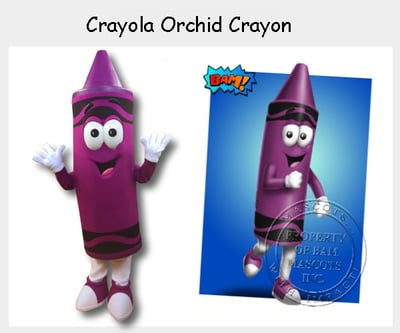 Crayola Orchid Crayon Mascot