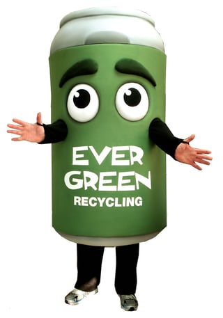Eddie Ever Green Recycling Mascot