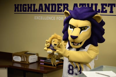 Houghton College HIghlander Custom Lion Mascot