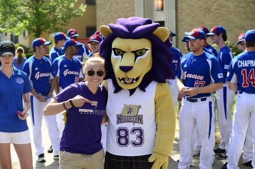 Houghton Highlander Custom Designed Lion Mascot