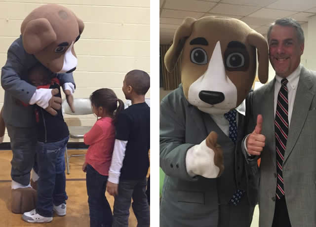 Justice Mascot Reaches out to Kids and Charity Events - custom mascots