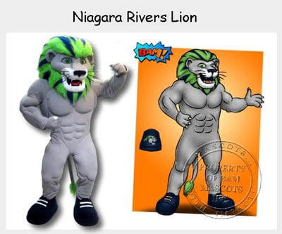 Niagara Rivers Lion Mascot Dunkin