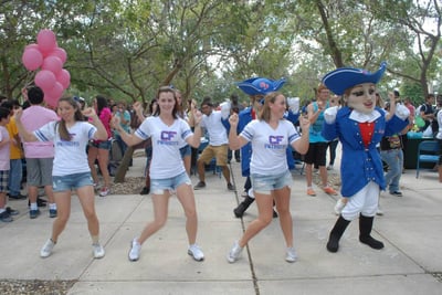 CFF Patriots Mascot dancing