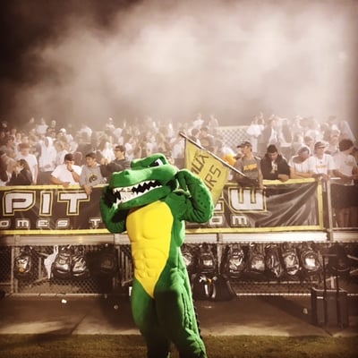 St. Amant HS custom designed aligator Mascot 