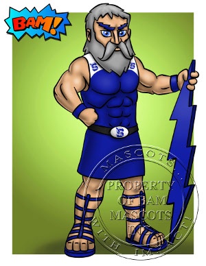 Zeus Custom Mascot Costume BAM