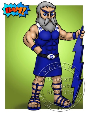 Zeus Custom Mascot Costume BAM