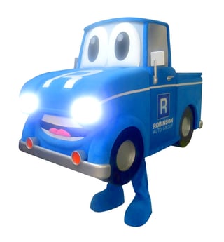 Robinson Auto Group Truck for Wheelhouse Creative Mascot