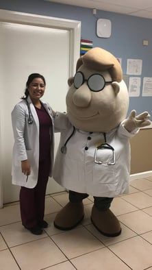 The Doctor Mascot meets the Doctor