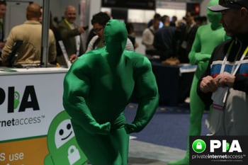 Private Internet Access at CES Convention 2016 Morph Suit Flexing