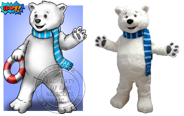 Custom Made Polar Bear Mascot