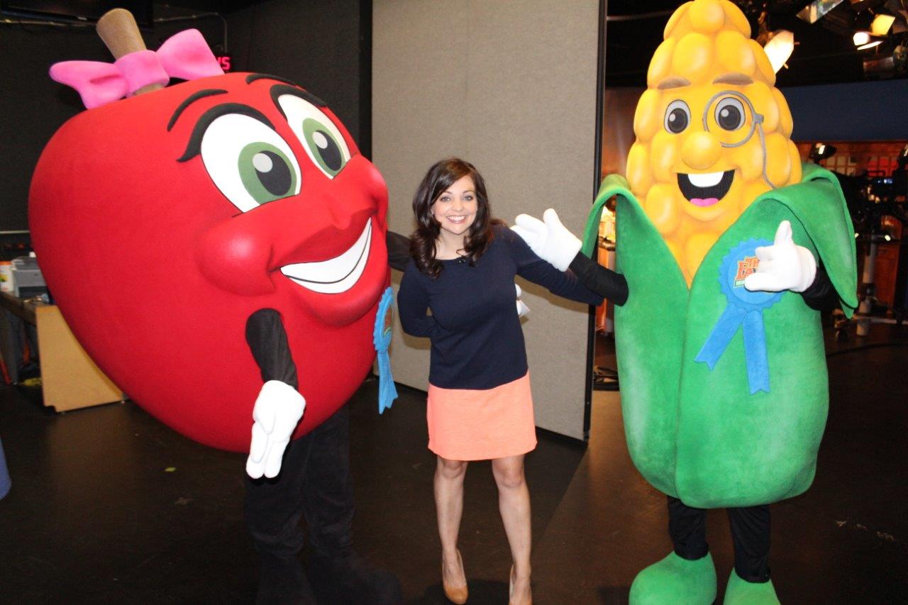 Brand mascots at an event