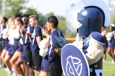 Iowa Central Community College Triton mascot at sports game