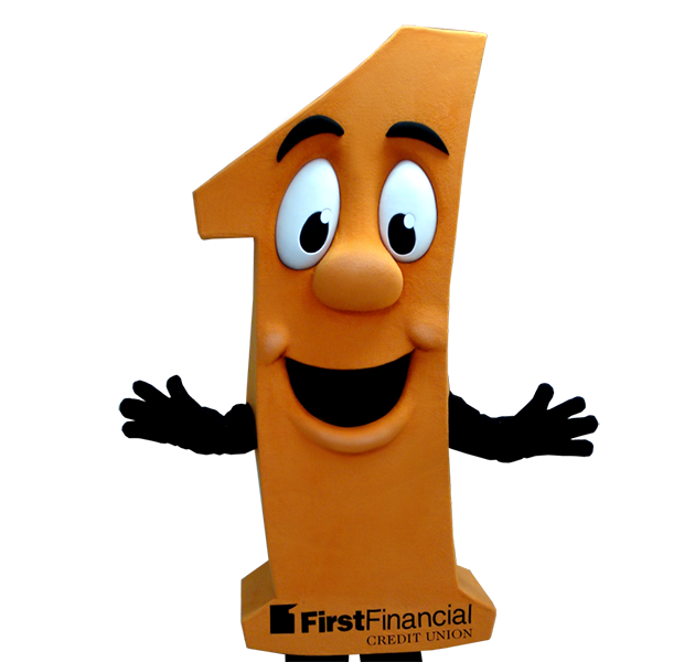 Custom logo number mascot manufacturer