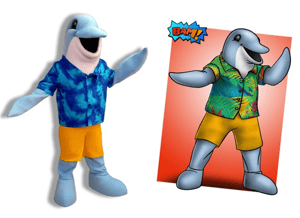 Splash Down Dolphin mascot