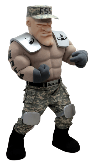 Travis The Rock Custom Mascot Army Man