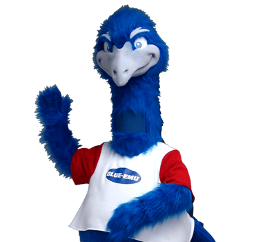 Blue Emu Custom Mascot